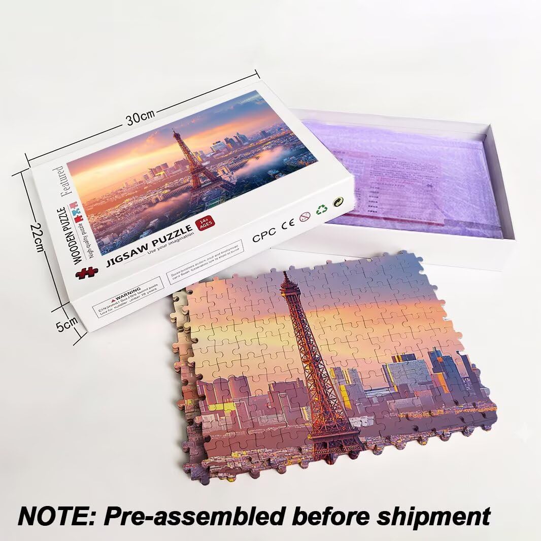 Puzzle 1000 Pezzi, Puzzle Parigi per Adulti, 70x50cm, Compact Box -4420