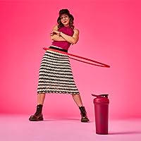 Vista 6 de BlenderBottle Sport Sleek - Botella agitadora de acero inoxidable aislada con batidor de alambre, 25 onzas, frambuesa, batidos de proteínas e