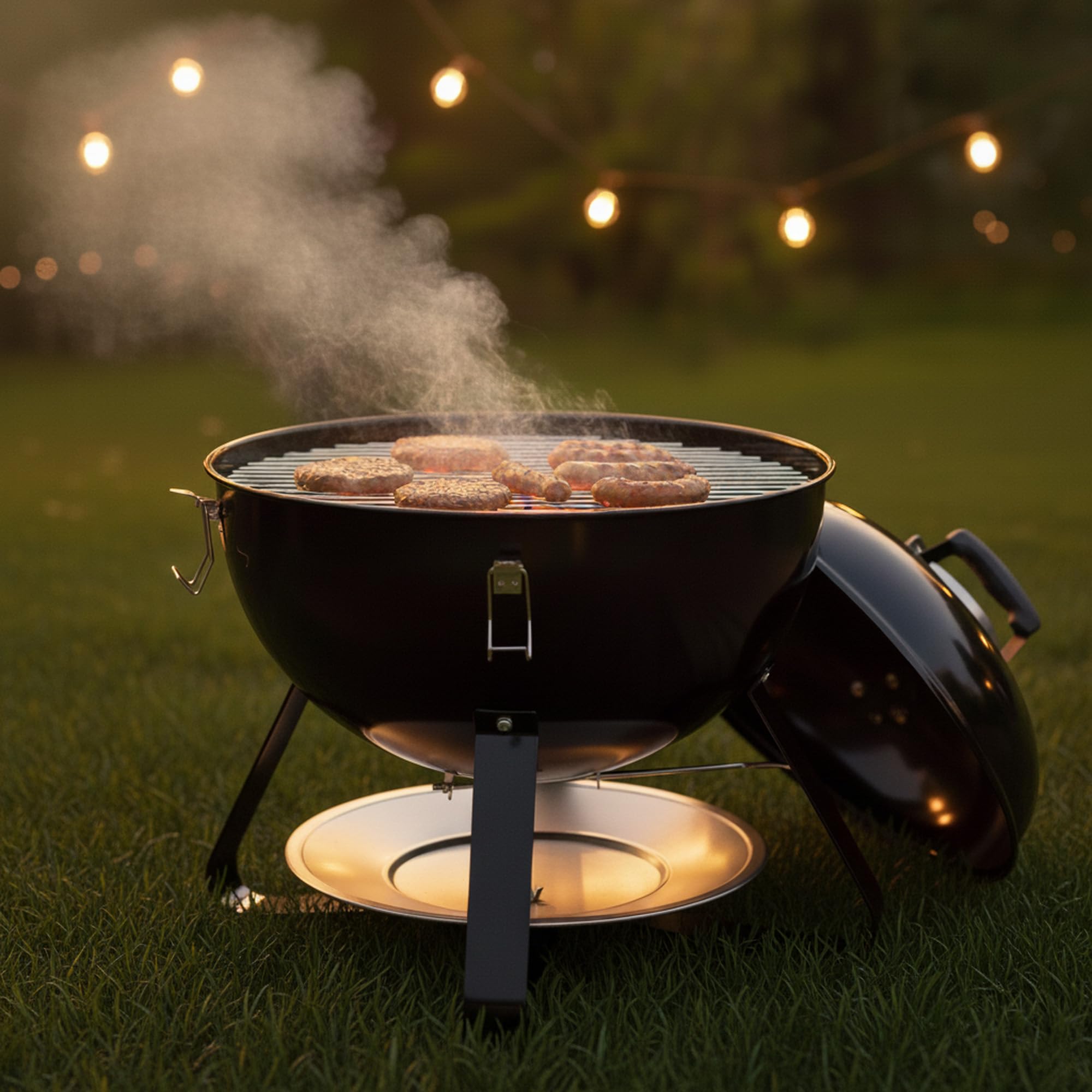 BBQ-Toro Barril Ahumador 3 en 1 | Ø 47 cm | Barril de Ahumado, Fumador | Parrilla de Ahumado, Parrilla de Carbón con Tapa | Horno para Leña | Barbacoa, Smoker, Barril Ahumador con Termómetro