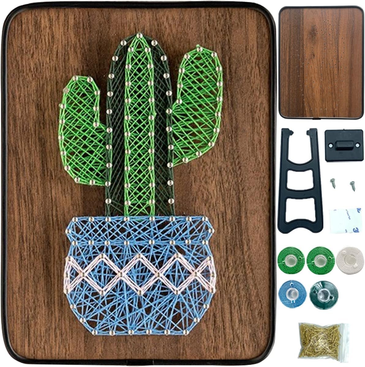 Wizardi String Art DIY Kit - Potted Cactus F07-M12-3-DH5016