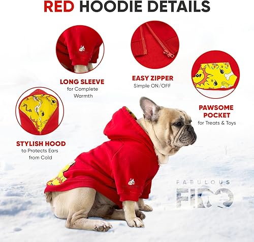 Miniatura 9 de Sudaderas con capucha para perros  Sudadera de bulldog francés  Sudadera con capucha para mascotas con bolsillo  Accesorios para perros hembras y