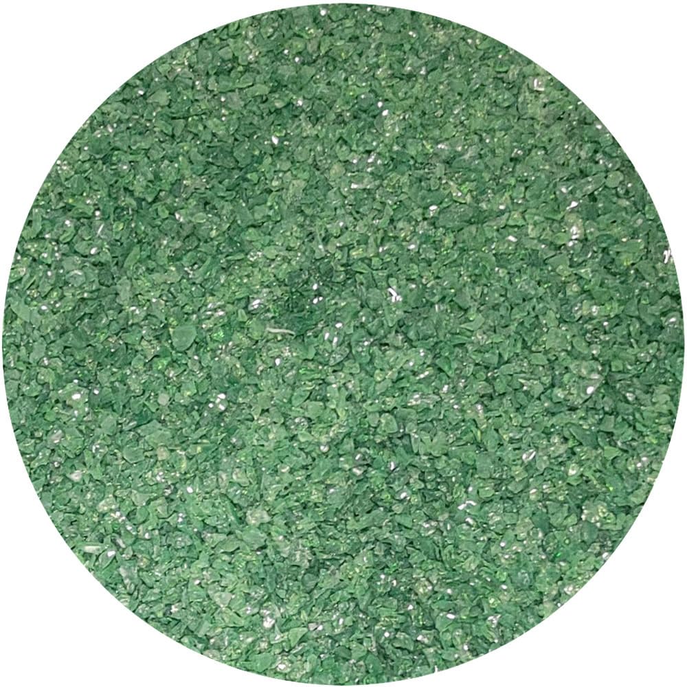 Youghiogheny Fusible Glass Frit Medium Kelly Green Opal 4oz Jar - 96 COE (4004)