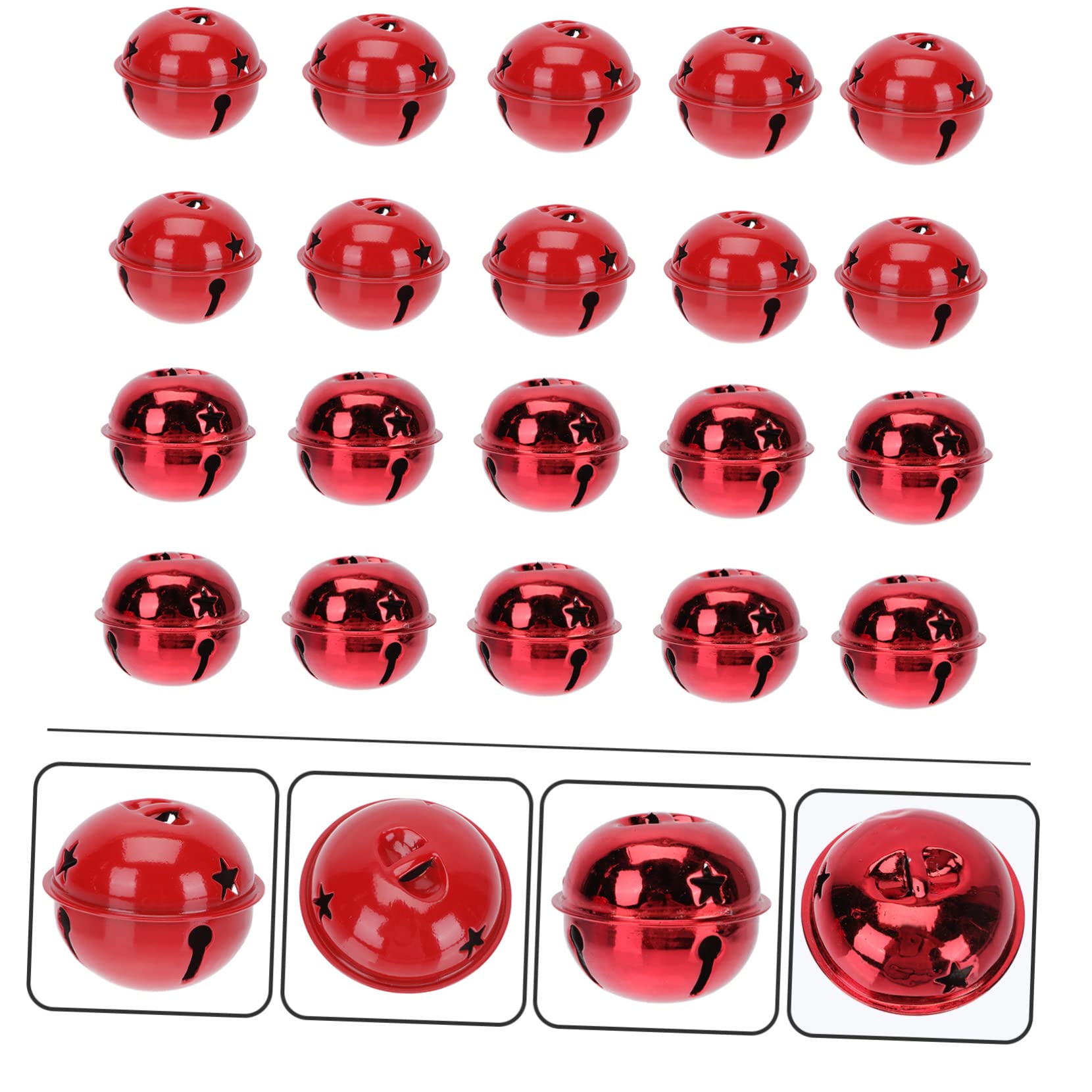 ABOOFAN 3 Set Campane Di Natale Decorazioni Fiocchi Di Natale Pendenti Natalizi Ciondolo Natalizio Ciondoli Campanelli Natalizi Fai Da Te Campane Adorabili Ferro Da Stiro 20 Pezzi * 3