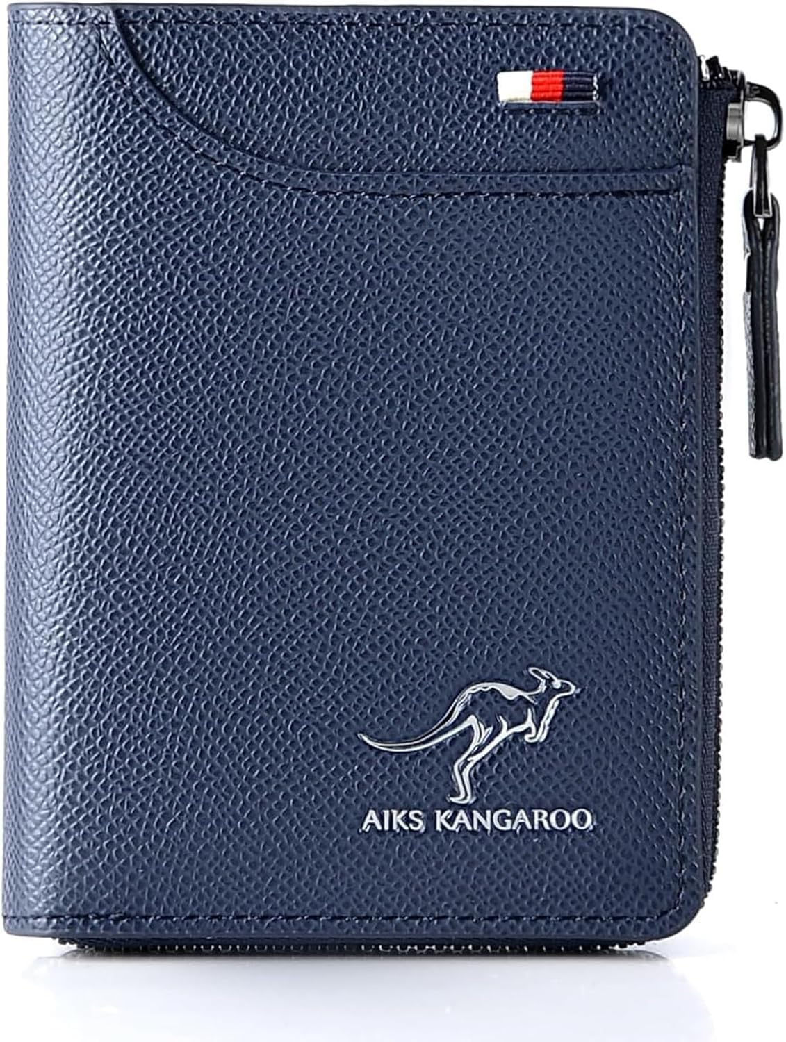 Nichalous Men Wallet Zipper Purse (RFID PROTECTED), Aiks Kangaroo Wallets, Mens RFID Blocking Leather Wallet Credit Card ID Holder Zipper Purse