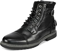 Vista 1 de Bruno Marc Botas de motocicleta para hombre, botas de vestir Oxford