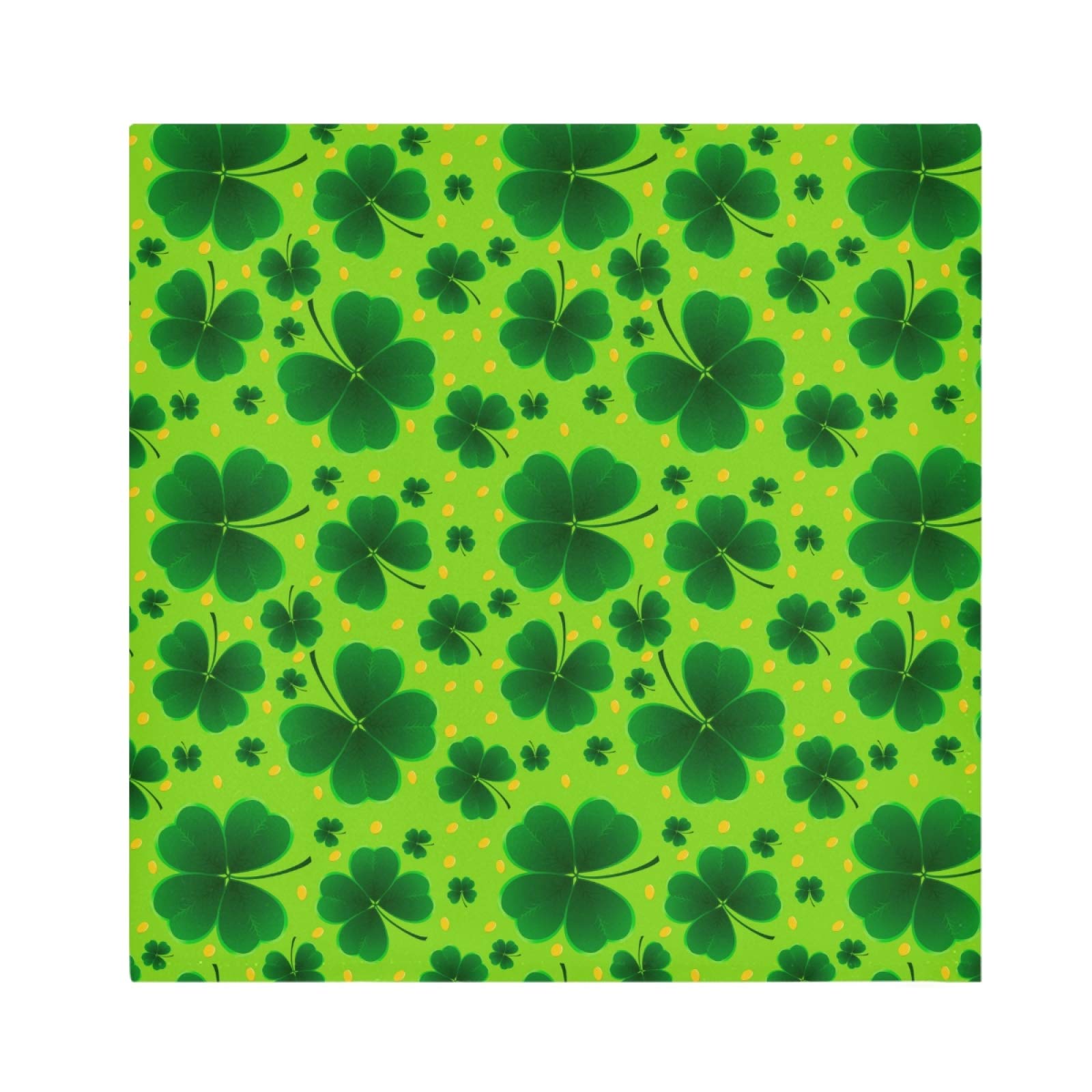 ALAZA Cloth Napkins St Patricks Day Dinner Napkins Set of 4,Reusable Shamrocks Lucky Clover Leaves Table Napkins Washable Polyester Fabric for Cocktail Party Holiday Wedding Home Decorative