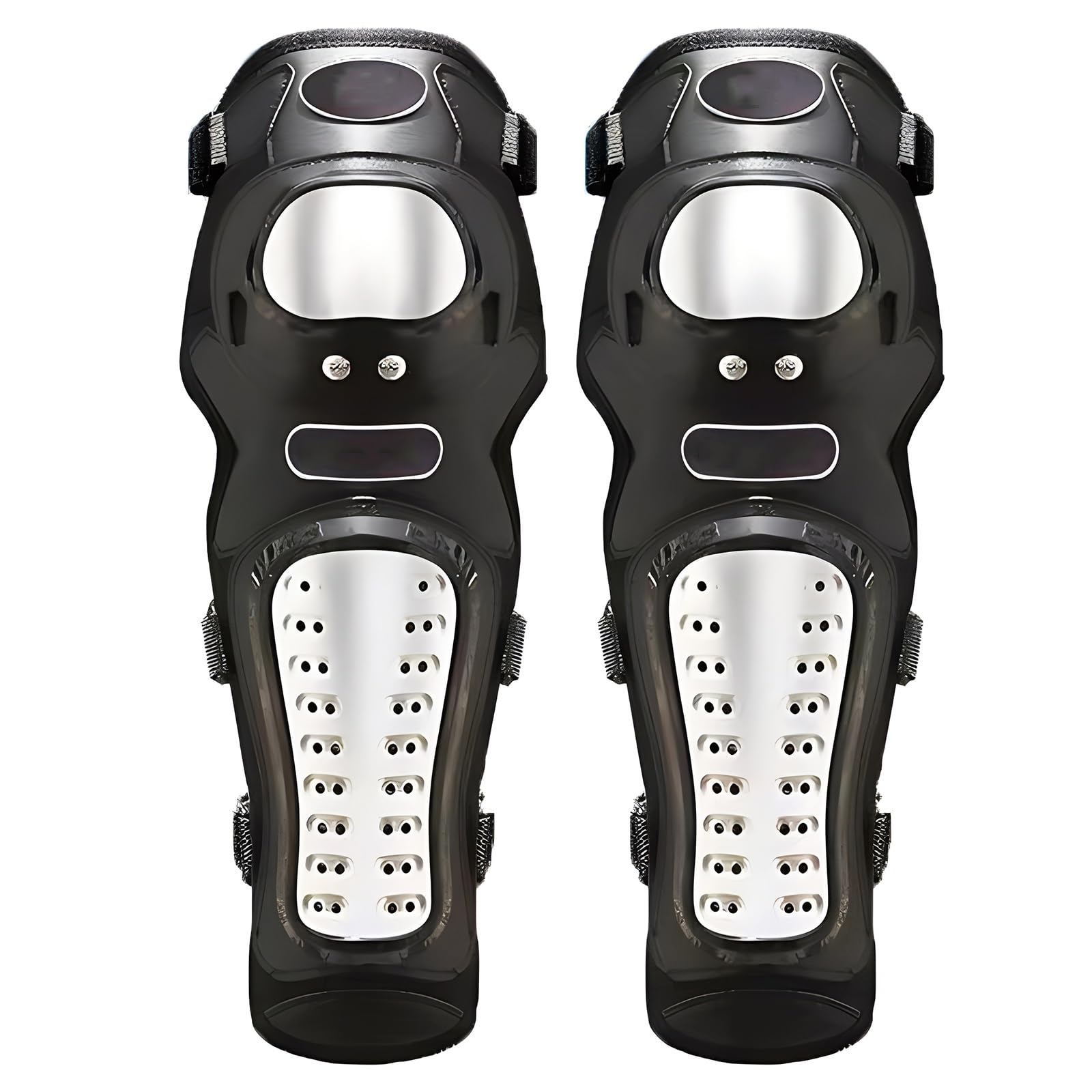 4 szt. Ochraniacze na kolana motocyklowe, dla dorosłych, motocrossowe, ochraniacze na łokcie, ochraniacze na golenie, wyścigi motocrossowe, zestaw ochraniaczy motocyklowych ze stali stopowej do jazdy