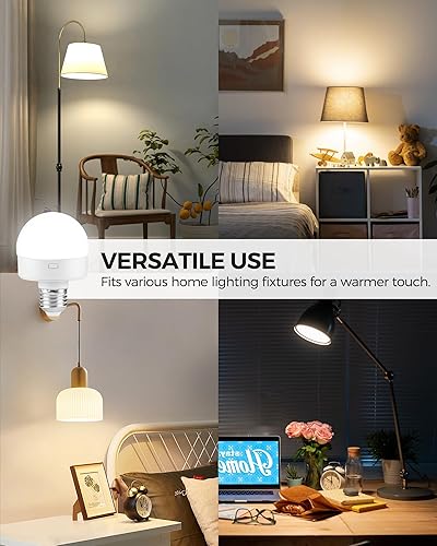 Miniatura 5 de Bombillas recargables con control remoto, paquete de 2 unidades, bombillas con temporizador y 3 temperaturas de color, bombilla LED inalámbrica