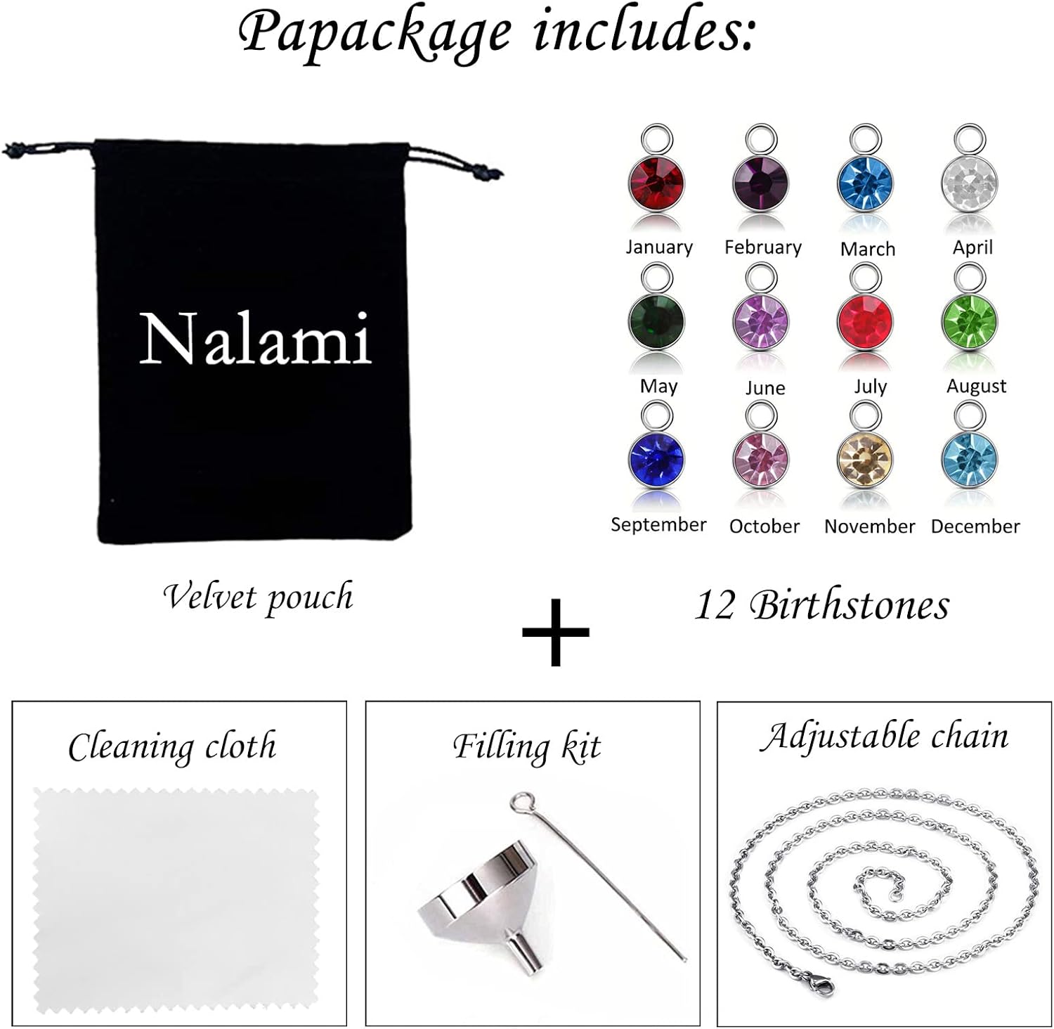 Cremation Heart Urn Necklace for Ashes for Women with 12 Birthstones, Cremation Ashes Jewelry Keepsake with Angel Wing - Your Wings were Ready, But My Heart was Not … - Image 6