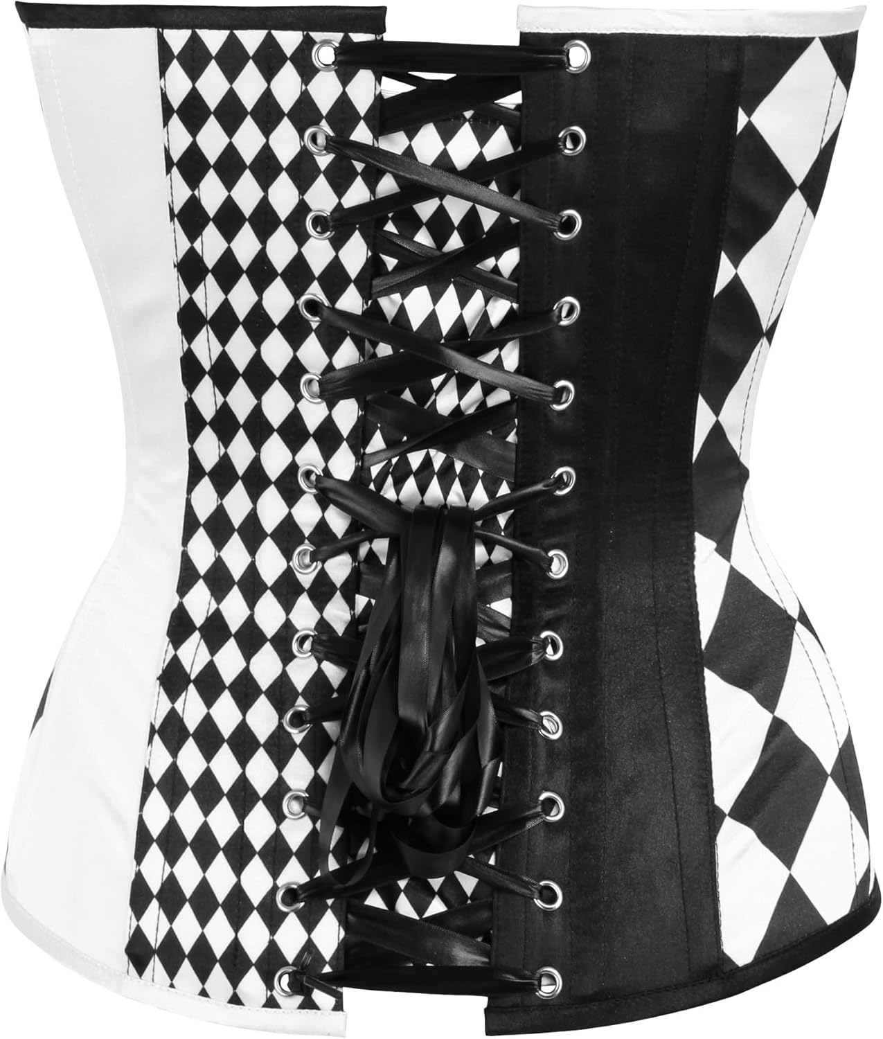 Daisy corsets womens Daisy Corsets Top Drawer Black/White Print Steel Boned Corset - Image 3