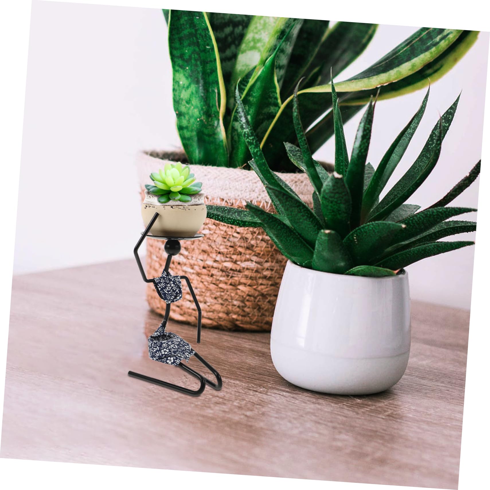 3 Sätze Mini Sukkulententopf mit Dekorativem Blumenregal für Tisch und Schreibtisch Blumentöpfe für Wohnzimmer Schlafzimmer Büro und Dekoration