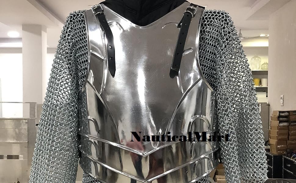LARP Medieval Steel Armor Full Cuirass Breastplate and Back Plate LARP and Cosplay for Authentic Historical Reenactments Armor - Image 3