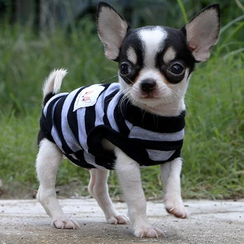 Miniatura 6 de Lophipets camisas para perros pequeños 100% algodón a rayas para cachorros perros Chihuahua