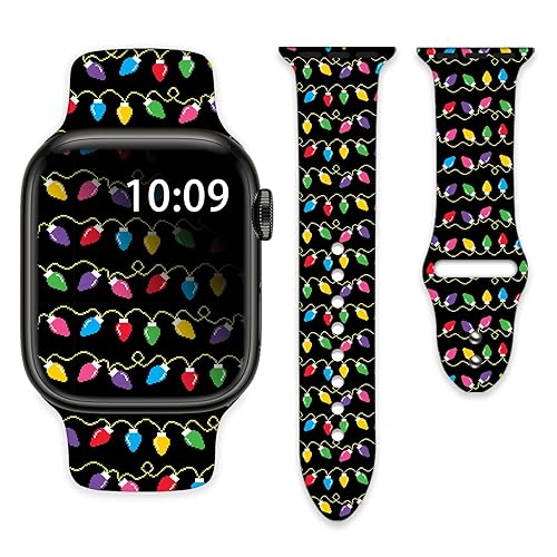 Watch Band Compatible with Apple Watch 38mm 40mm 41mm for Women Men Silicone Wristbands Straps Replacement for IWatch Series 8 7 6 5 4 3 2 1 SE - White 23 - 42mm 44mm 45mm 49mm