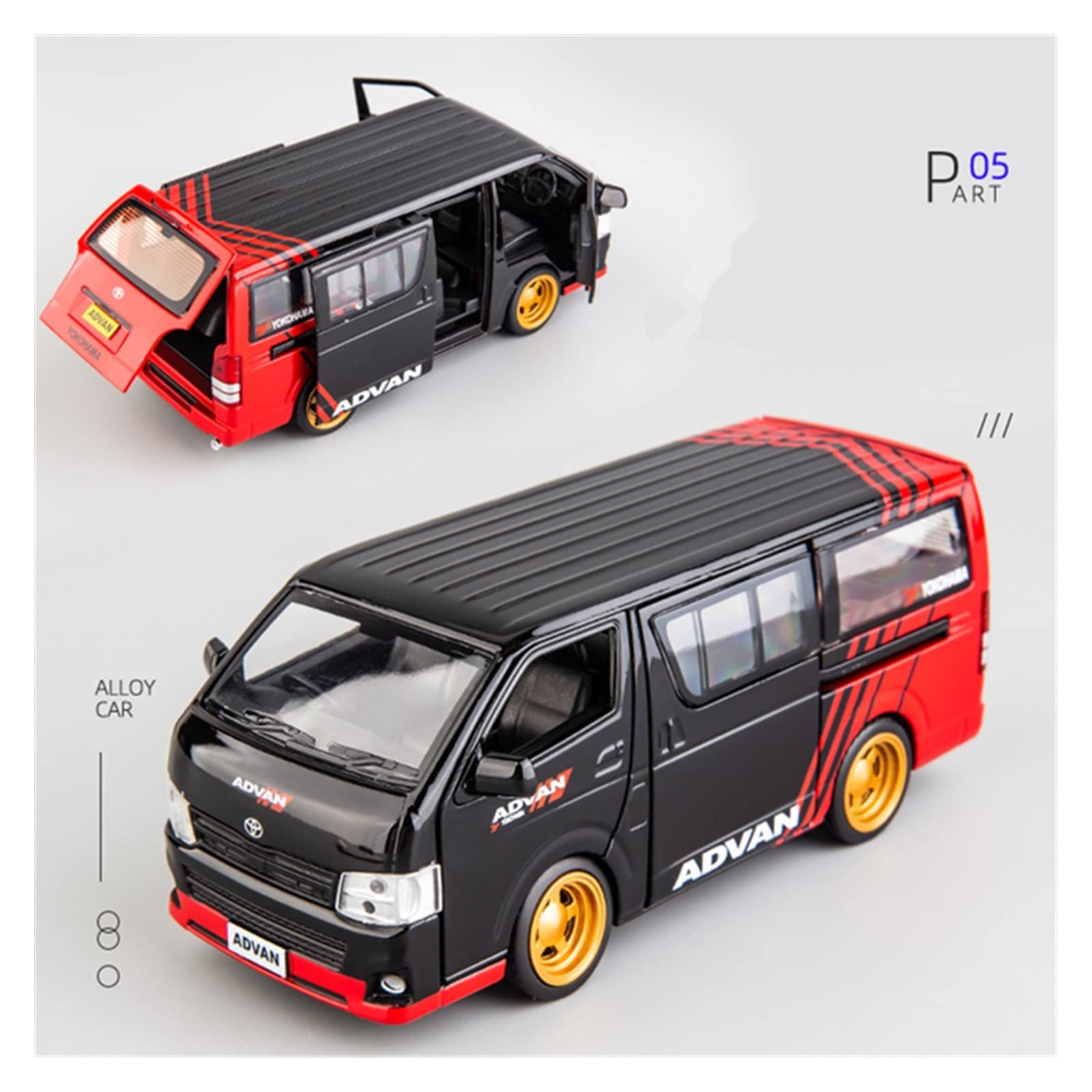 Amazon | 1:32 トヨタ ハイエース MPVに最適 合金車モデル ダイ