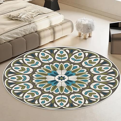 Miniatura 4 de Skyweaver Alfombra redonda personalizada, alfombra circular lavable personalizada para sala de juegos, antideslizante, alfombras de área suave para