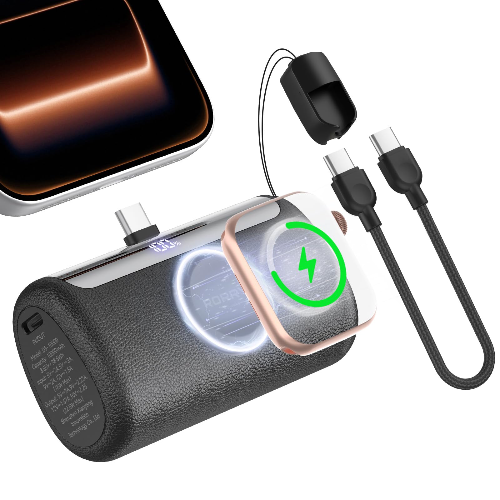 Amazon | RORRY PalmGo Apple Watch対応 モバイルバッテリー 軽量 小型
