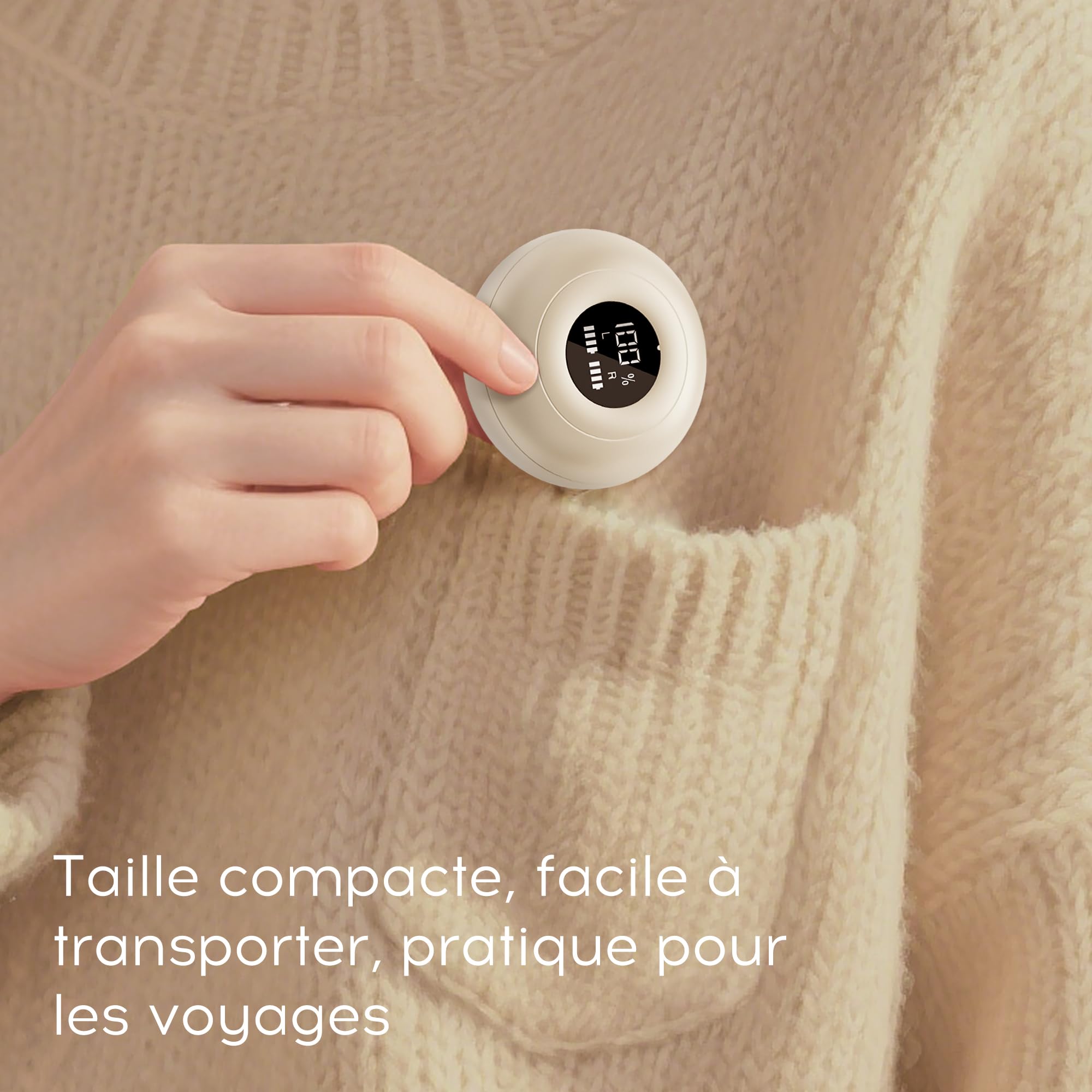 Écouteurs de Sommeil, Mini Écouteurs Bluetooth 6.0 Invisibles en Silicone Liquide avec Affichage de Puissance, pour Sport, Travail et randonnée - Blanc cassé