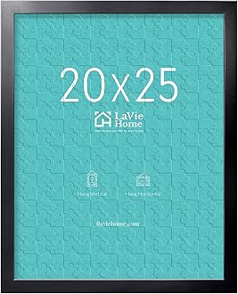 LaVie Home 20x25 Picture Frame Black, Puzzles Frame for Wall Decoration, Classic Black Minimalist Style Suitable for Decorating Houses, Offices, Hotels, Puzzles Posters Photos or Artwork（1 Pack）