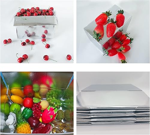 Miniatura 7 de 10 cajas de envío frías, caja aislada de aluminio, caja de envío reutilizable con doble aislamiento, cajas de envío frías a prueba de fugas, pequeña