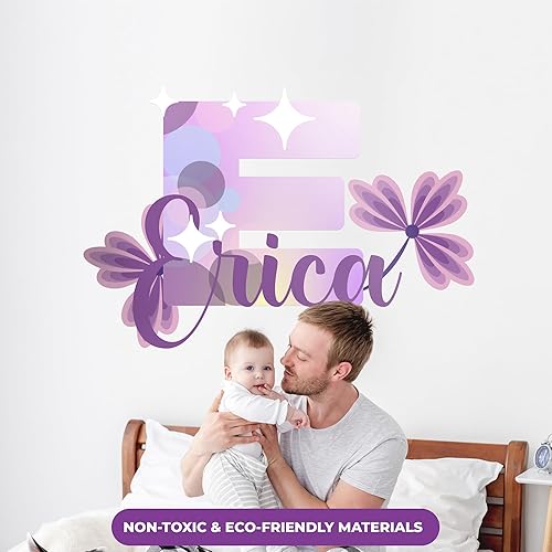 Miniatura 15 de Calcomanías personalizadas con nombre para decoración de pared, letrero de nombre personalizado para decoración de habitación, varios nombres B.