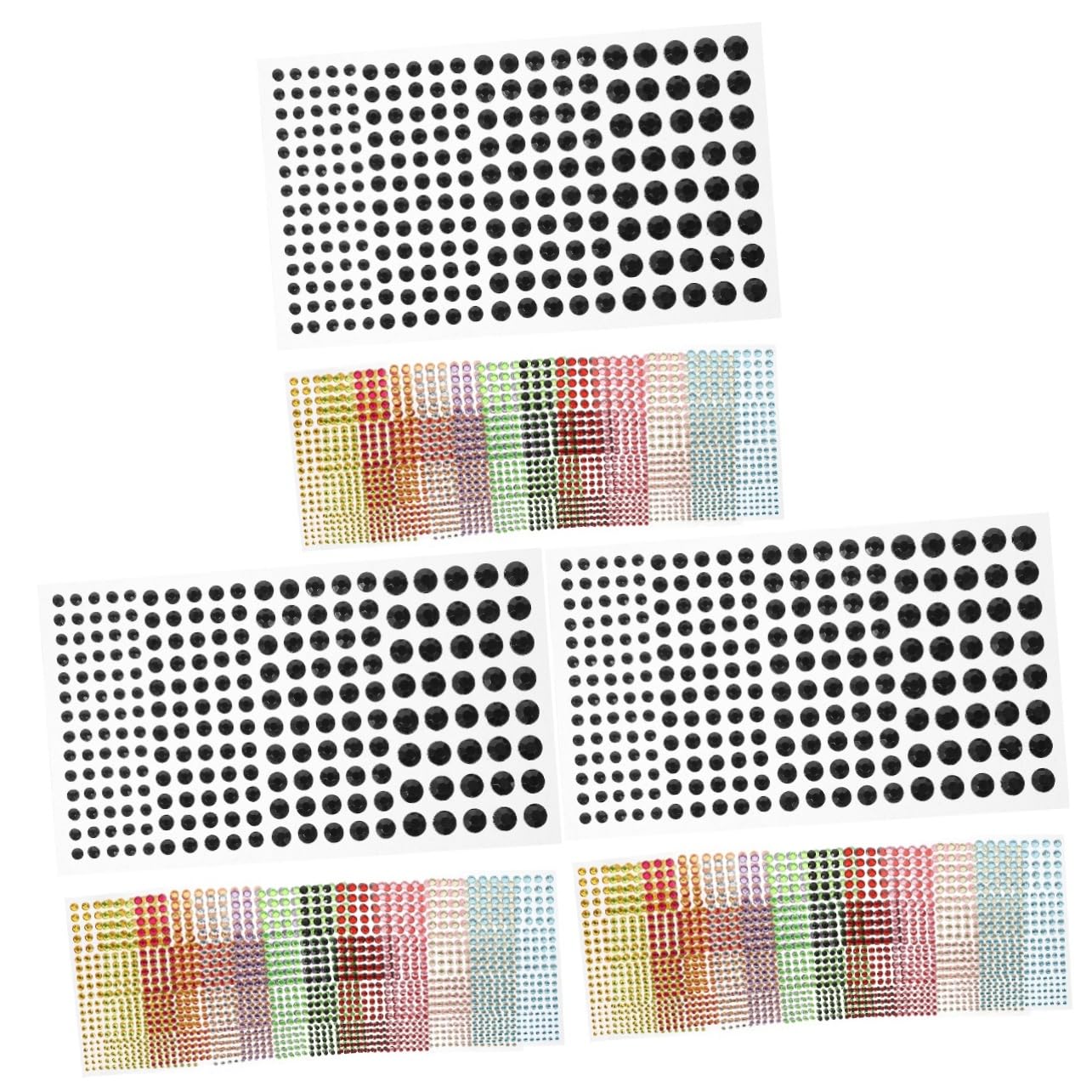 SHERCHPRY 3 Set Adesivi Con Diamanti Fare Gioiello Creazione Gemme Del Viso Ciondolo Delirio Uv Decorazioni Unghie Gioielli Per Il Viso Decalcomanie Di Gemme Per Il Viso Acrilico 12 Fogli*3