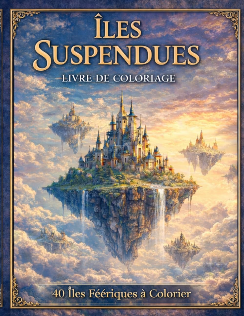 Îles Suspendues: Livre de coloriage fantasy – 40 îles féeriques à colorier