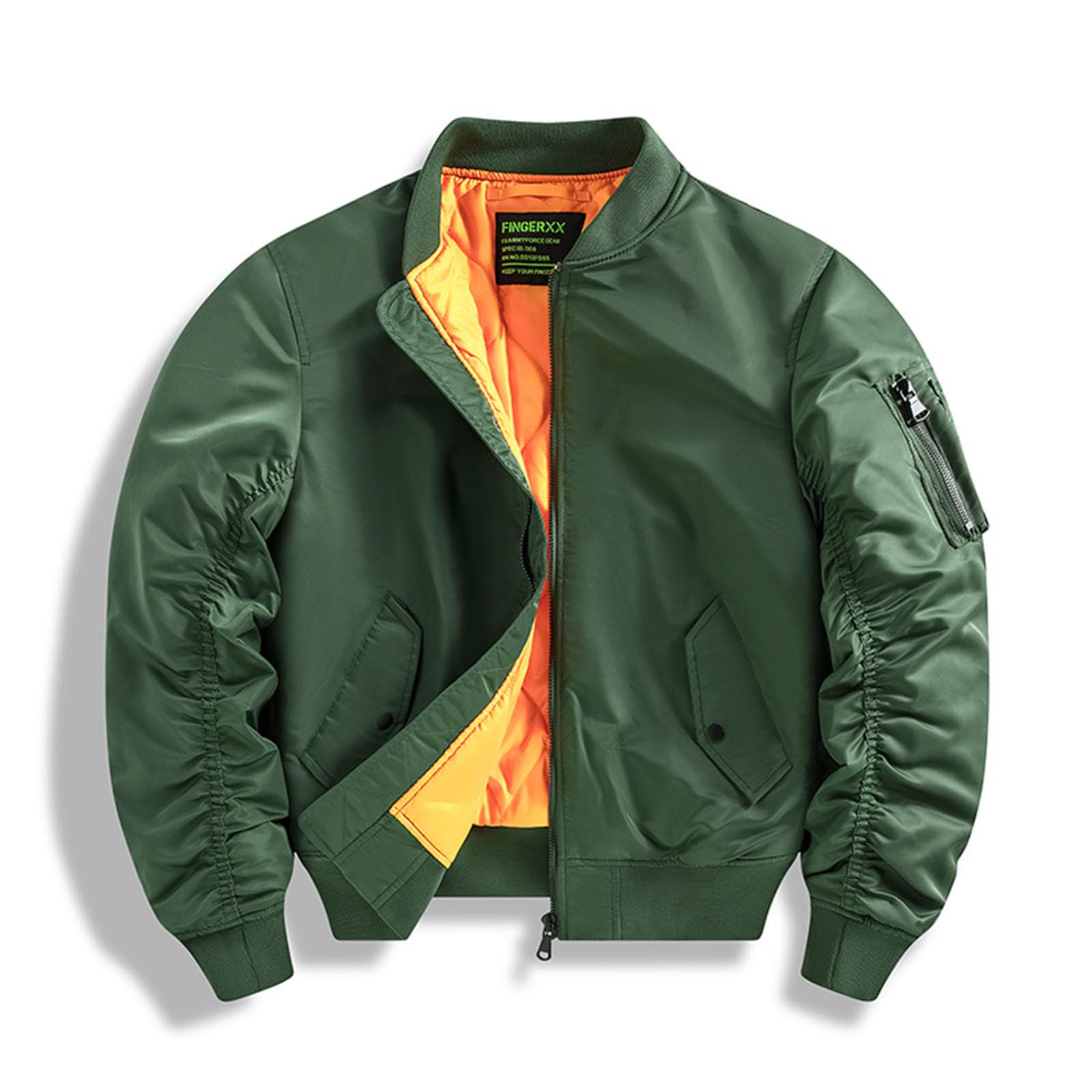 Generisch Regenjacke GroßE GrößEn Damen Lässige winddichte Thermo-Fliegerjacke für Herren und Winter