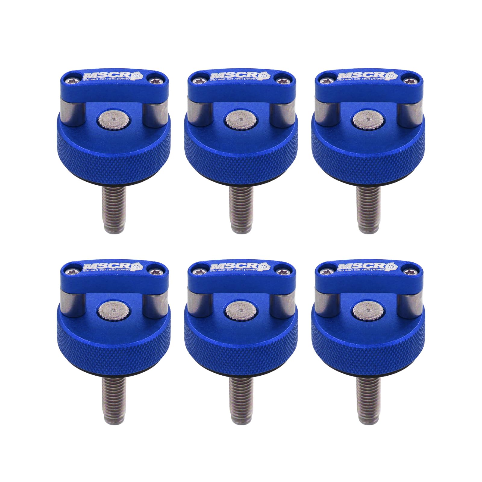 Billet Aluminum Hard Top Quick Removal Fastener Thumb Screw Integrated D Ring for Jeep Wrangler JK 2007-20018 JL 2018-2022 & Gladiator JT (Blue)