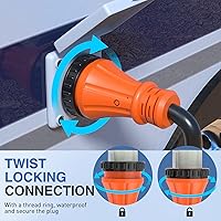 Vista 4 de Nilight Cable adaptador de bloqueo para caravana de 15 amperios a 50 amperios de cobre puro resistente calibre 10 ETL listado 5-15P a SS2-50R