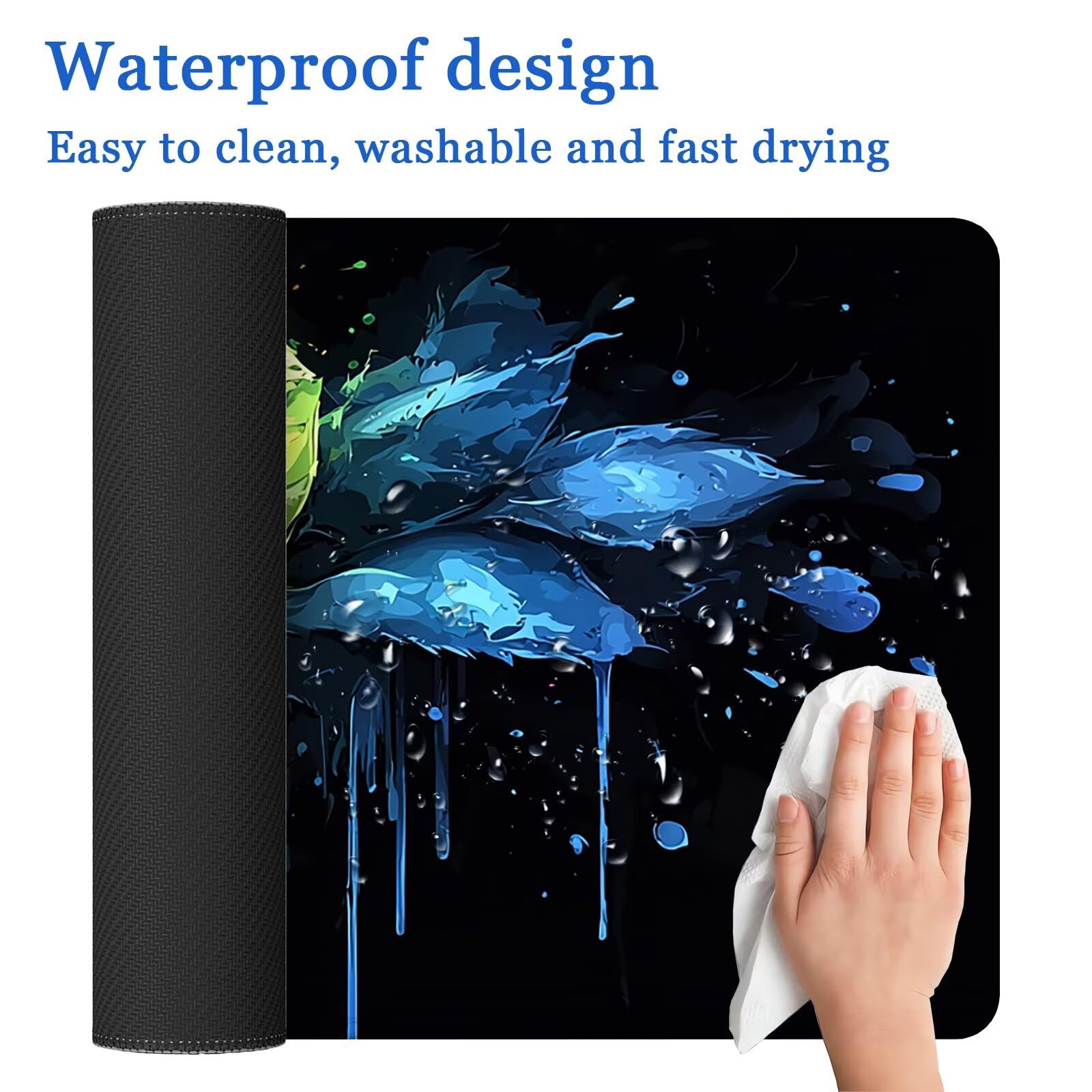 Podkładka pod mysz do gier, XXL kolorowa podkładka pod mysz 1000 x 500 mm, podkładka pod biurko ze szwami na krawędziach, różowa podkładka pod mysz wodoodporna antypoślizgowa do akcesoriów biurowych