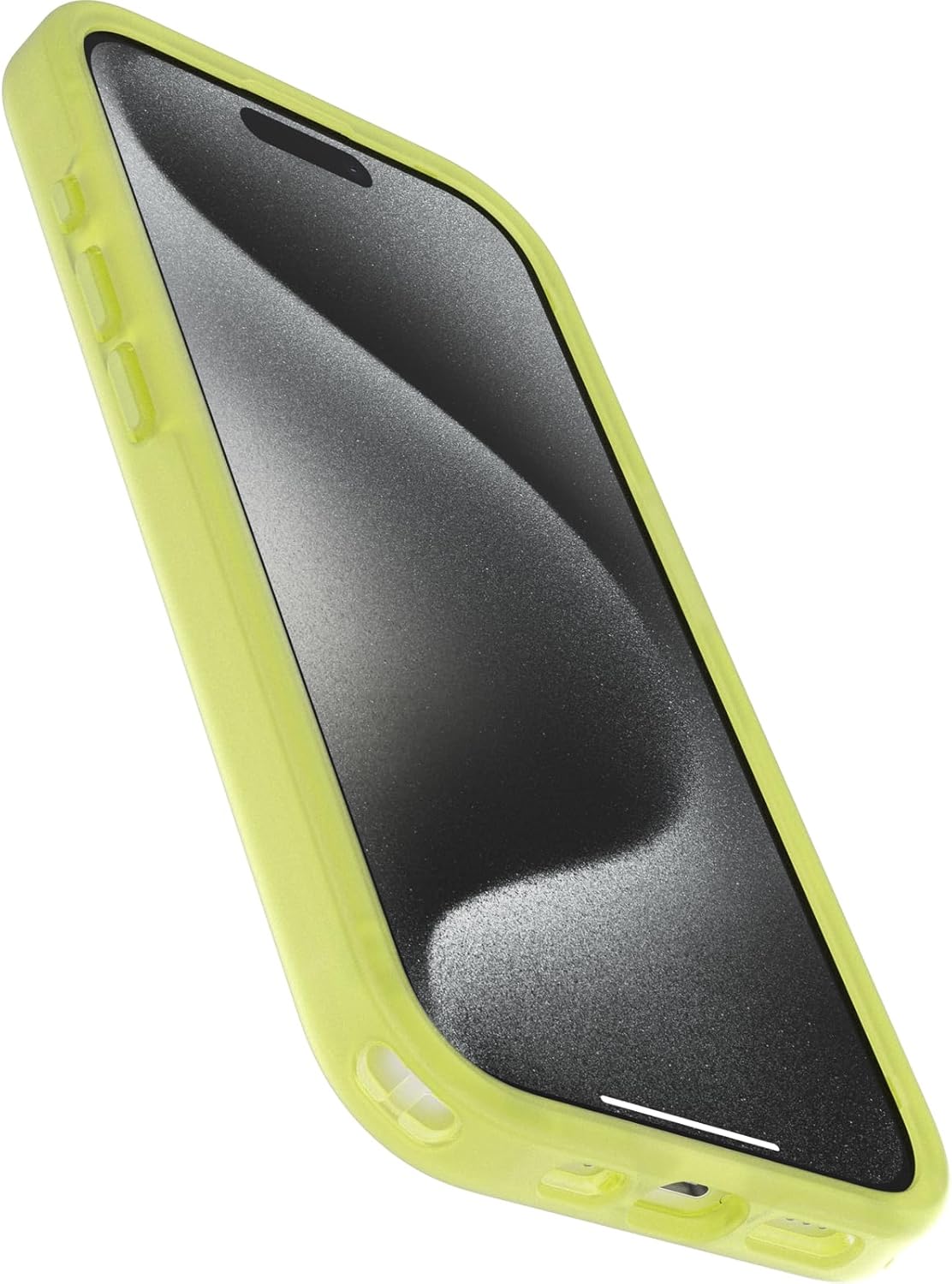 OtterBox Symmetry Series Soft Touch for MagSafe for iPhone 15 Pro - Lemon Pucker (Green), Sleek Rubber Design, Smooth Finish, Camera Bumpers, and Protective Screen Lip - Image 3