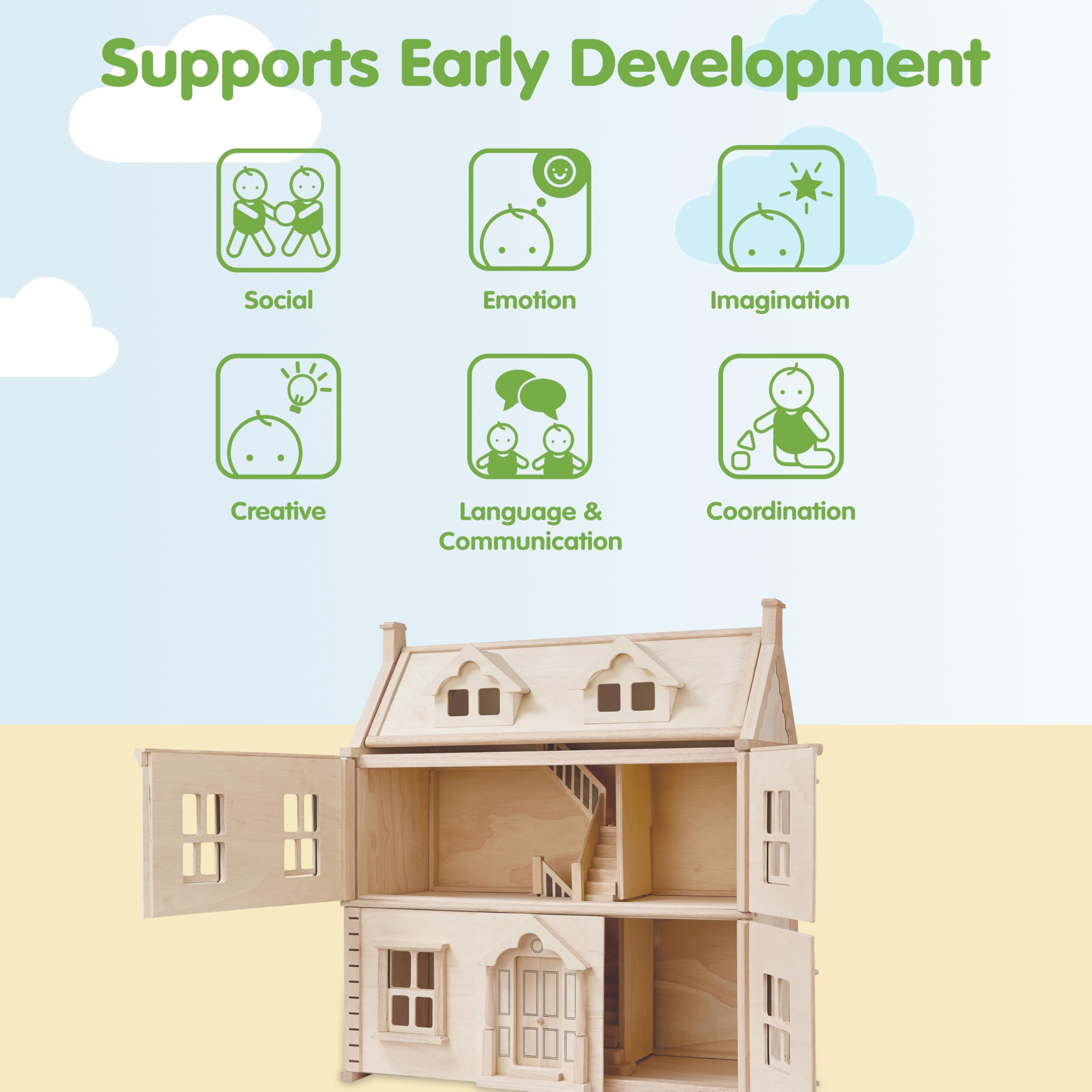 Amazon.co.jp: プラントイ(PLANTOYS) ビクトリアンドールハウス 7124