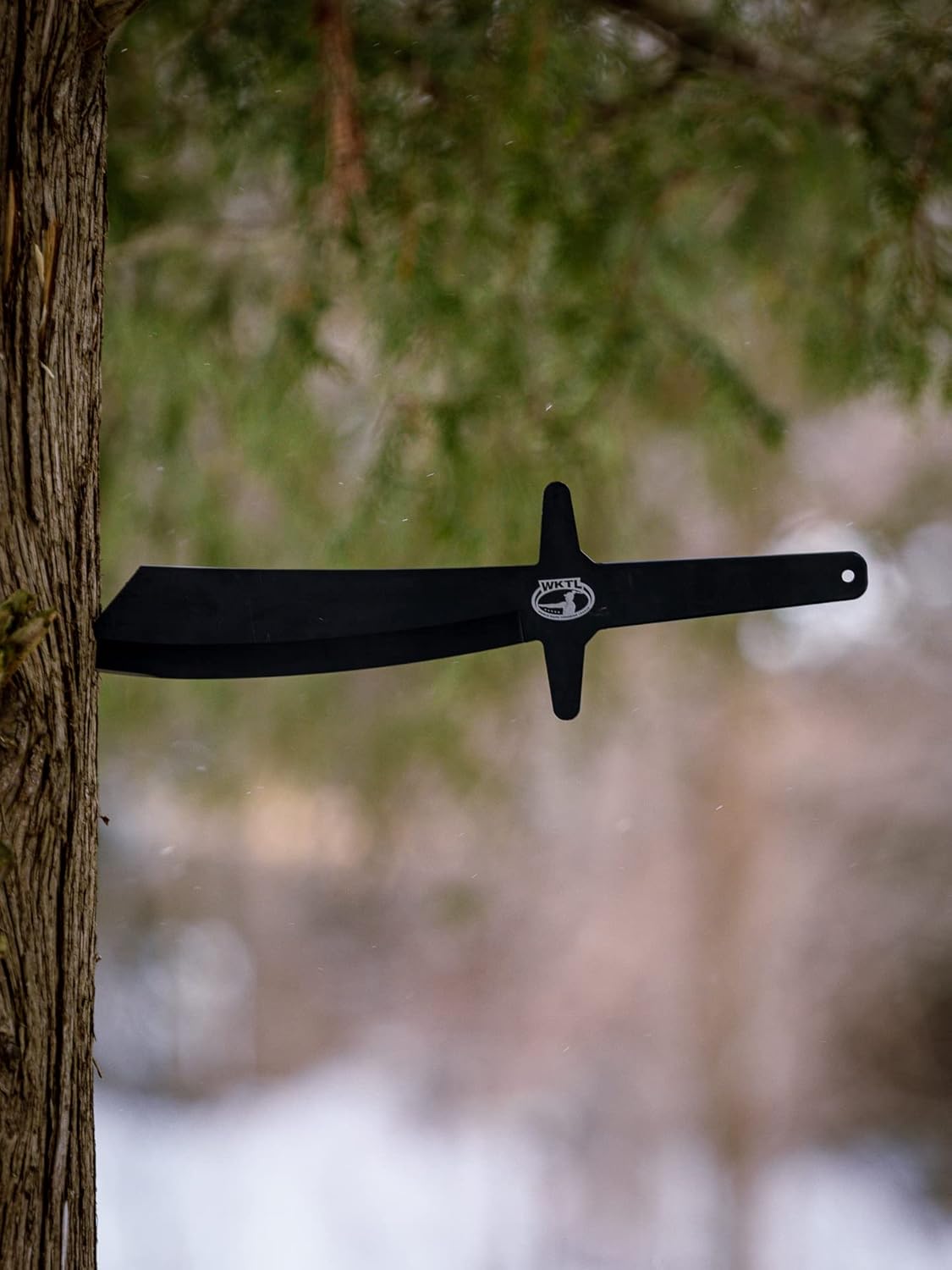 WKTL World Knife Throwing League Blackhawk Professional Balanced Throwing Knife Set with Three Knives, Stone Rolled Finished Blade, Full Tang, Stainless Steel, with Premium Nylon Sheath