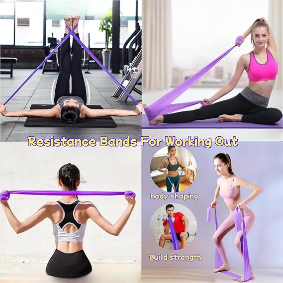 Pilates Ring Circle, 5 Pcs Fitness Magic Pilates Ring Circle and Ball Set for Women 12 Inch Magic Resistance Bands Set 9 Inch Small Exercise Ball for Kids Adults (B)