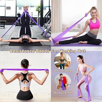 Pilates Ring Circle, 5 Pcs Fitness Magic Pilates Ring Circle and Ball Set for Women 12 Inch Magic Resistance Bands Set 9 Inch Small Exercise Ball for Kids Adults (B)