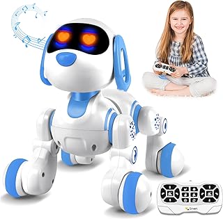Robot Dog Interactive Toys for Kids: Remote Control Electronic Pet for Toddler Age 3-5 4-6 Gifts for 3 4 5 6 7 8 Year Old Girl Boy RC Toys with Touch Sensing Gestures Christmas Birthday Gift Ideas