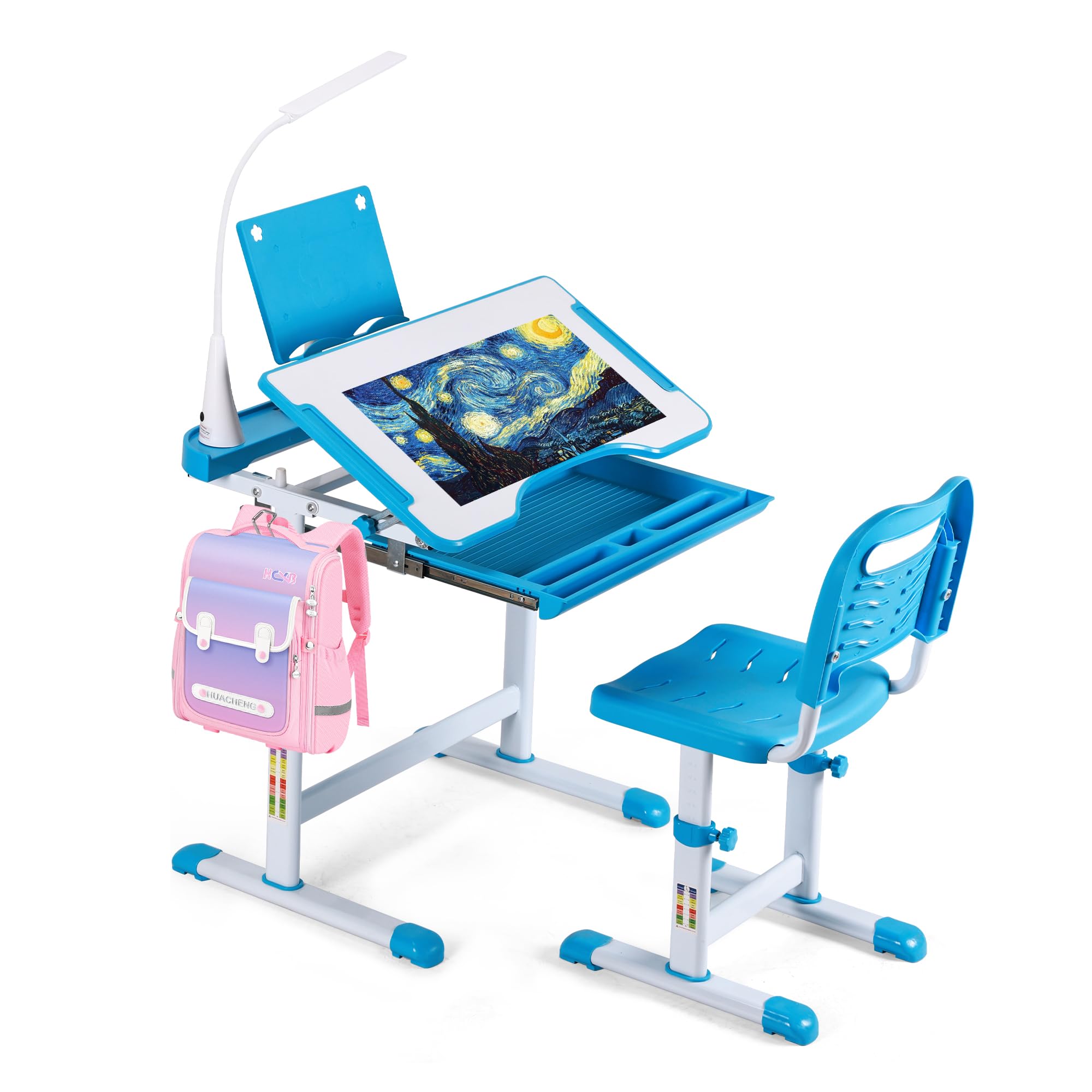 Amazon.com: UNICOO Kids Study Table and Chair Set, Height