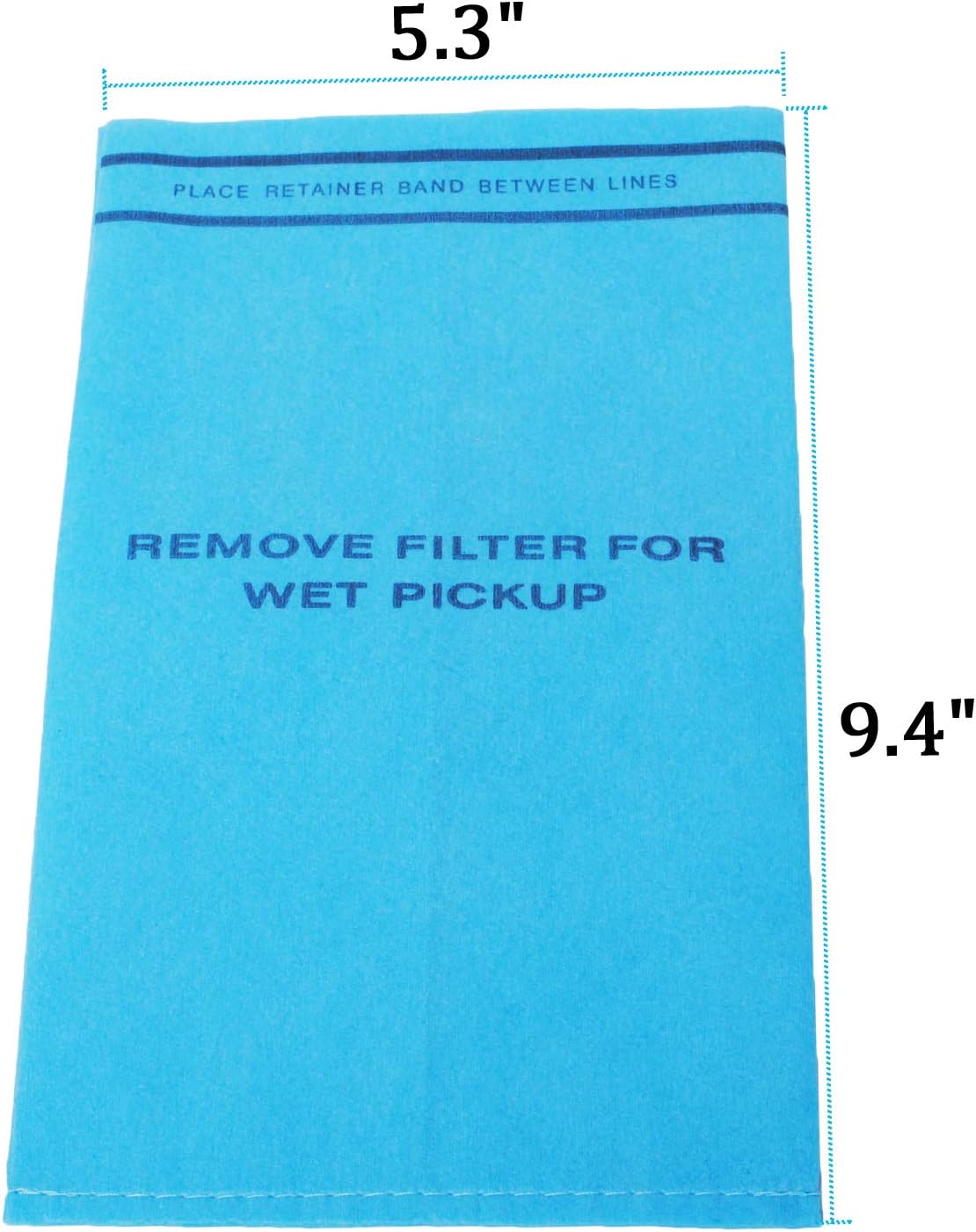 WS01025F2 Wet Dry Filter Bag Compatible with Workshop Fits 2-1/2-Gallon to 5-Gallon Shop Vacuum Cleaners with Retaining Bands Replace VF2000(12 PACKS)