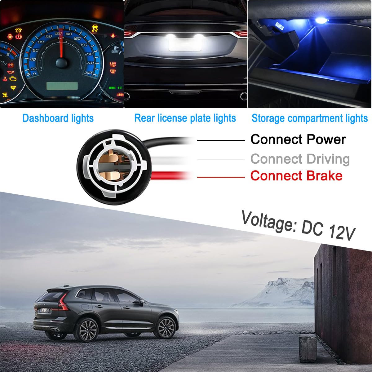 Portalampada LED 1157, portalampada 7528, adattatore per cablaggio, accessori auto per indicatori di direzione, luce stop, fanale posteriore - 5 pezzi