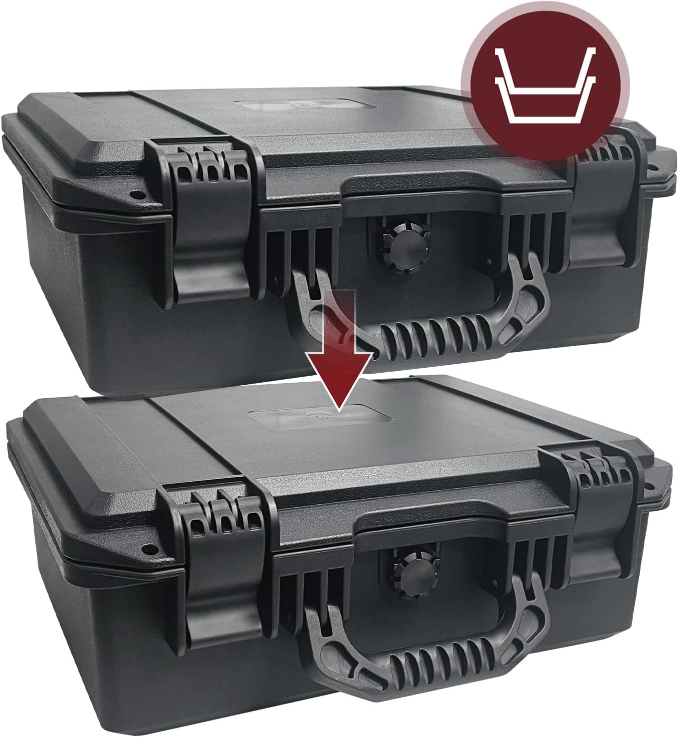 Sutekus Hard Pistol Case Handgun Case Waterproof Pistol Carrying Cases With Foam Gun Accessories