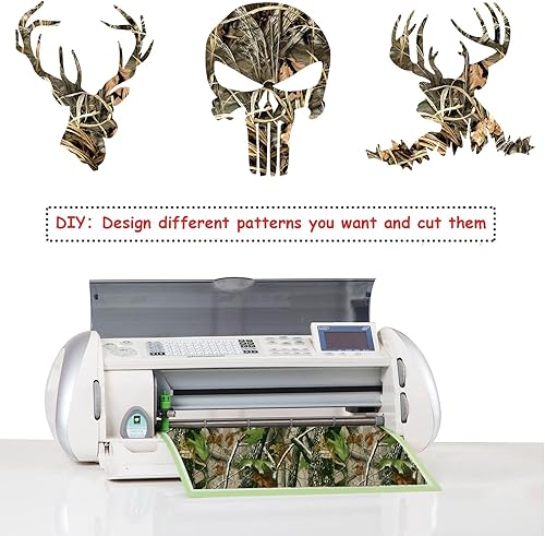 Miniatura 3 de Hojas de vinilo autoadhesivas de camuflaje de 12 x 12 pulgadas, vinilo permanente surtido de camuflaje, funciona con cortadores de manualidades, 5