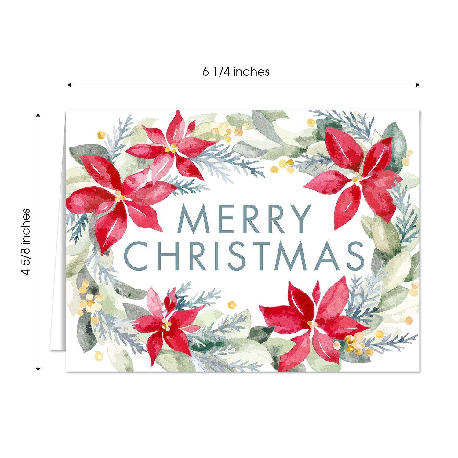 Weihnachtskarten"Merry Day", 24 Weihnachtskarten mit passenden Umschlägen