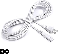 Vista 2 de Cable de alimentación polarizado de 2 clavijas con núcleo de alambre de cobre – (cuadrado/redondo) para satélite, CATV, sistemas de juego y más