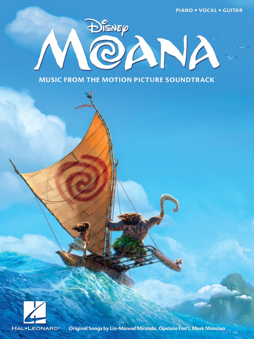 Moana Sheet Music Songbook by Lin-Manuel Miranda | Piano, Vocal, Guitar Arrangements from Disney Movie Soundtrack | Hal Leonard Music Book for Beginners and Advanced Players | Official Disney Release