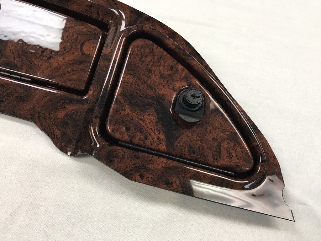 GMT Inc Simulated Dark Burled Woodgrain Three Door Golf Cart Dash Panel to fit (2008 and Up) Club Car Precedent (Will NOT FIT 2007 and Below)