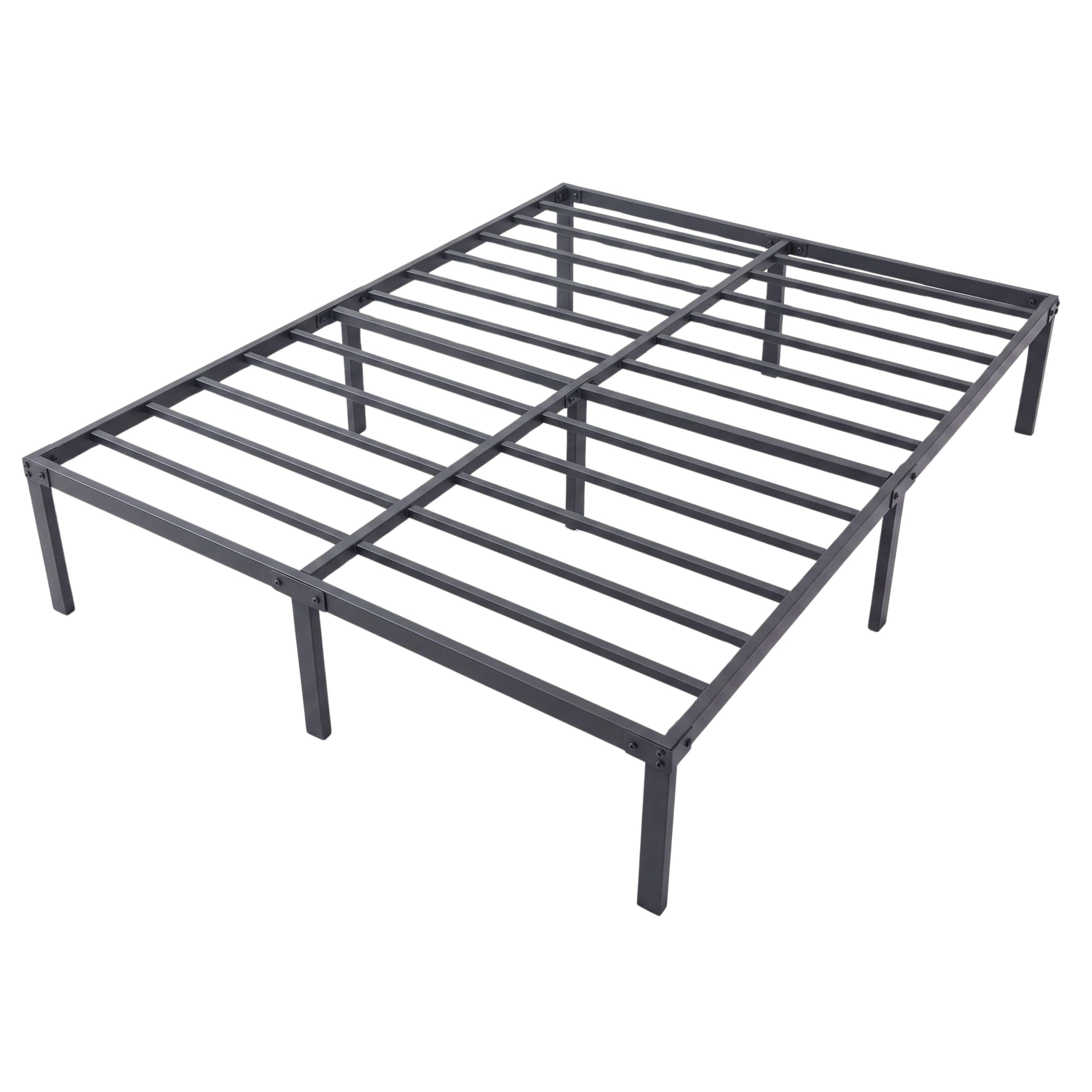 Miroytengo Somier 150x190 cm Desmontable, Altura 36 cm, Cama Matrimonio Lary, Base Cama Metal Negro
