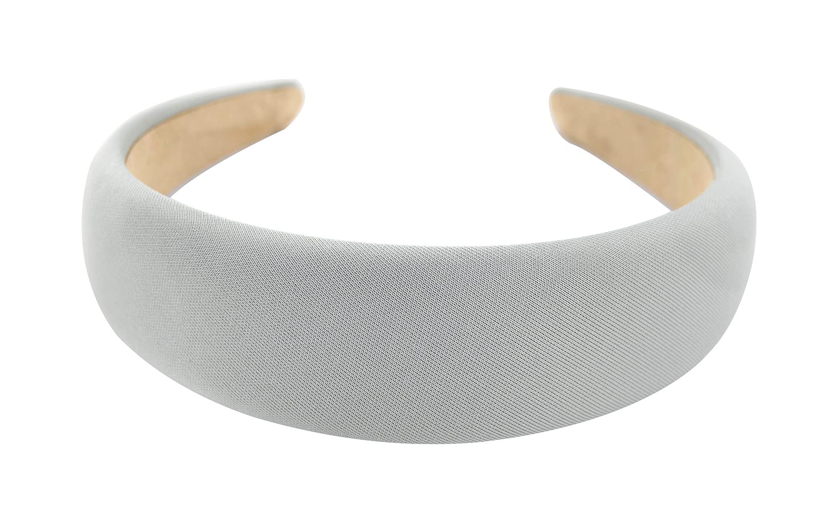 axy Breiter Haarreif mit Stoff gepolstertes Candy Colours - Wunderschön Damen Stirnband Haarschmuck Haarreifen HRK2A (Silbergrau)