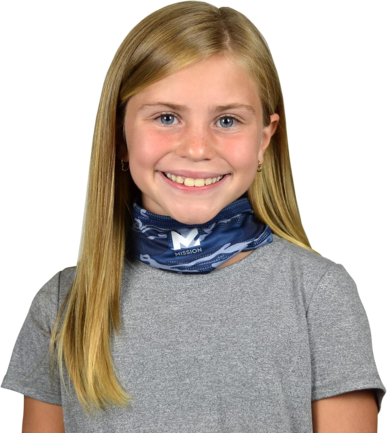 MISSION Cooling Youth Neck Gaiter 6+ Ways to Wear, Face Mask, UPF 50