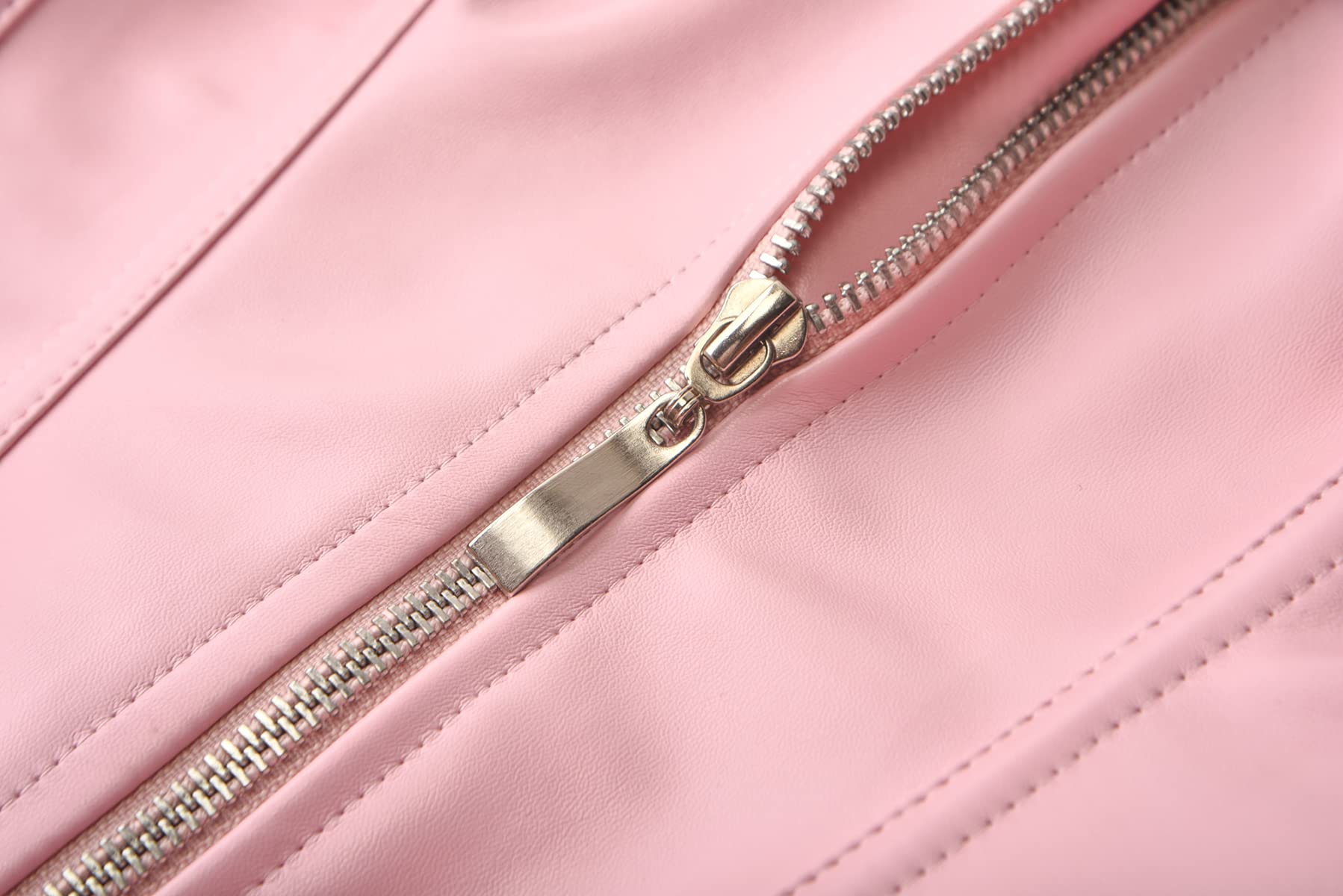 bslingerie® Womens Faux Leather Zipper Front Bustier Corset Top